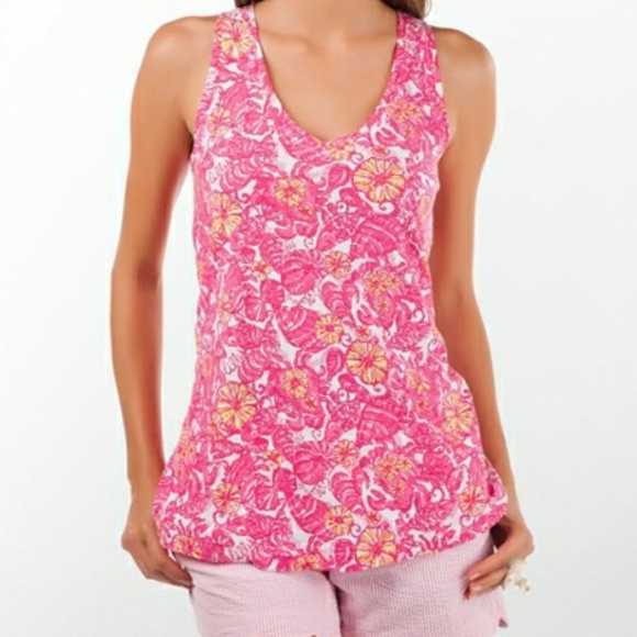 Lilly Pulitzer Tops - Lilly Pulitzer Chum Bucket Gale Printed Tank Top